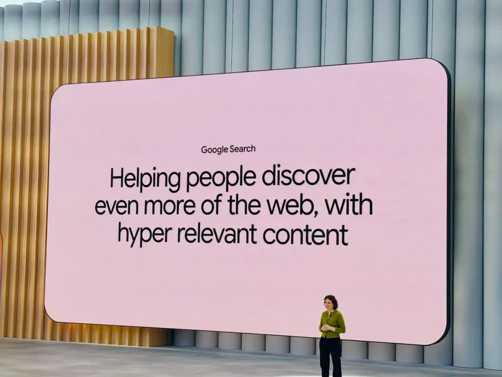 Liz Reid's keynote at Google I/O